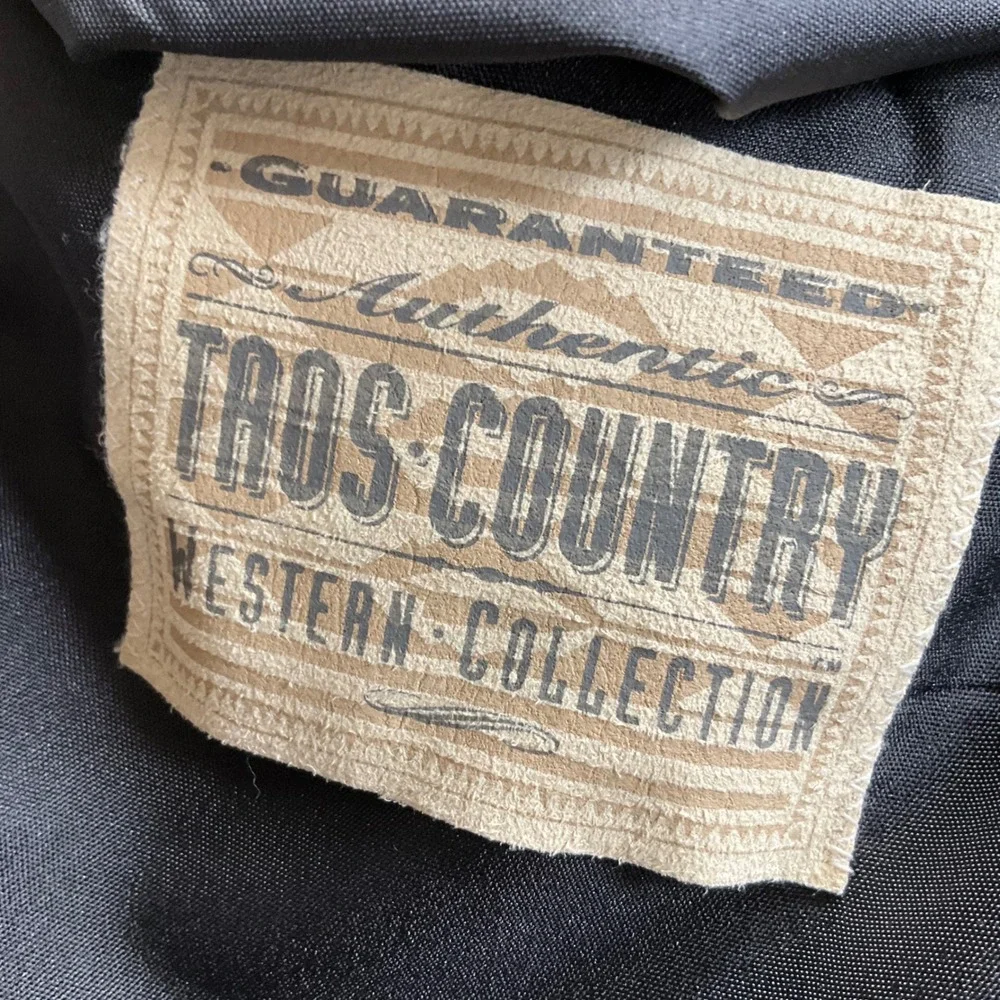 Taos Country Western Blazer Mens L Grey Herringbone Tweed Sport‎ Coat USA Made